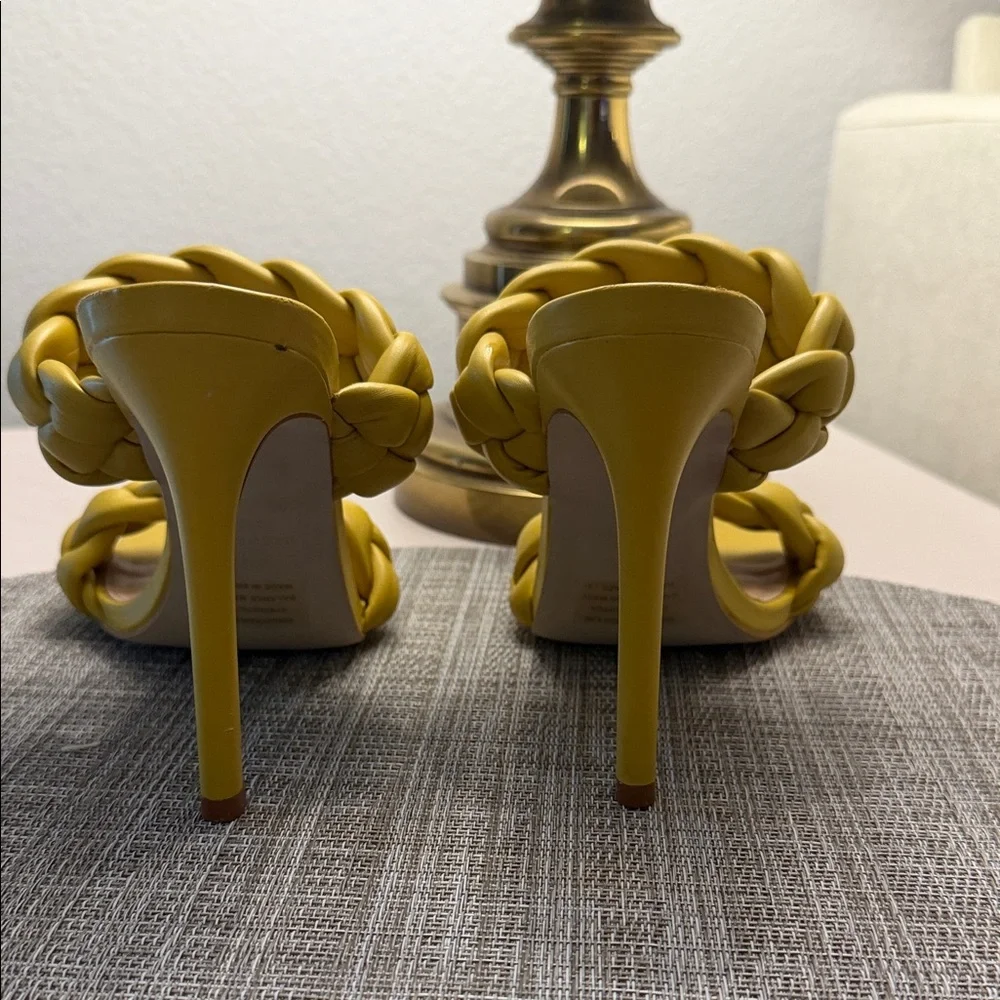 Yellow Braided Steve Madden Women's Heels - Picture 4 of 4